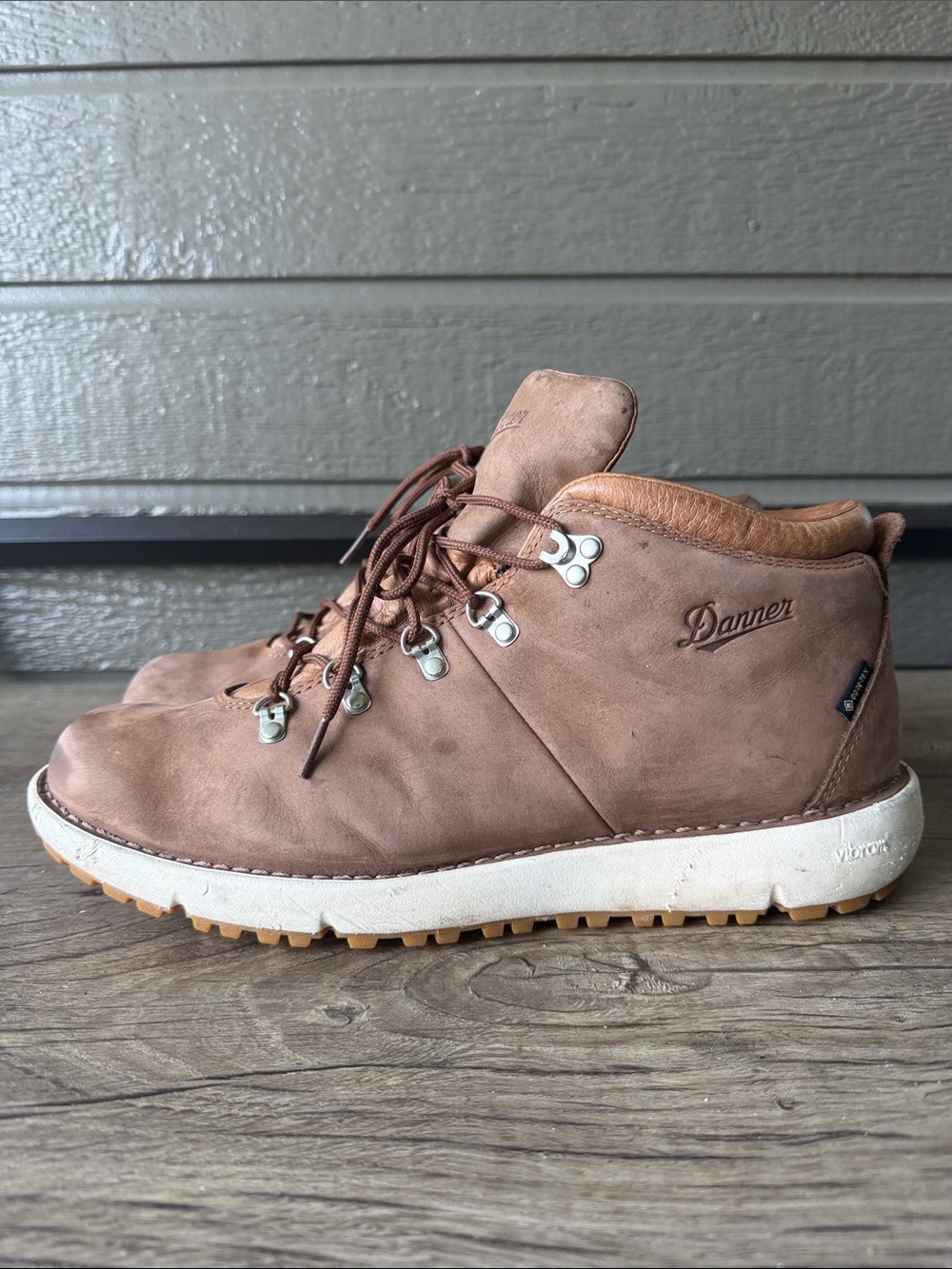 Dancer Men's Brown Leather Hiking Boots - Durable Lace-Up Trail Shoes - Picture 7 of 12